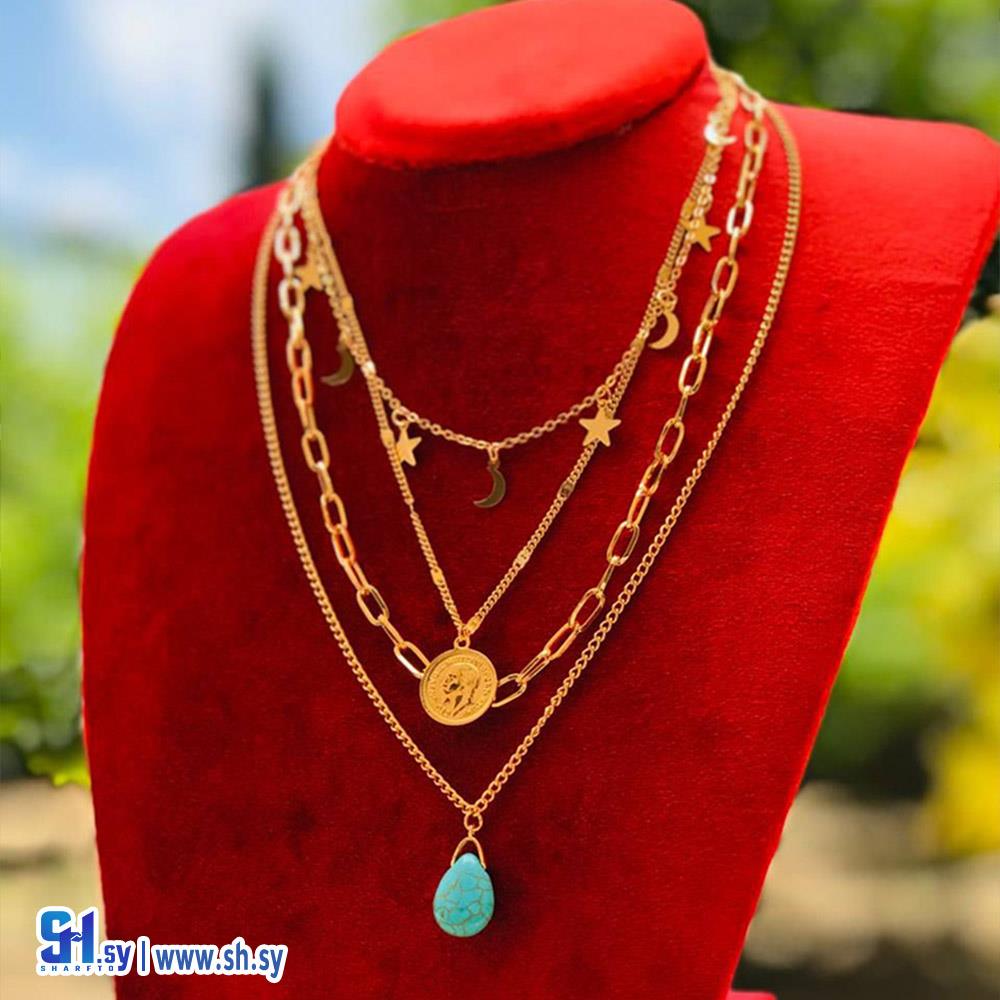 قلادة نسائي طبقات 10 (دهب بوتيك)