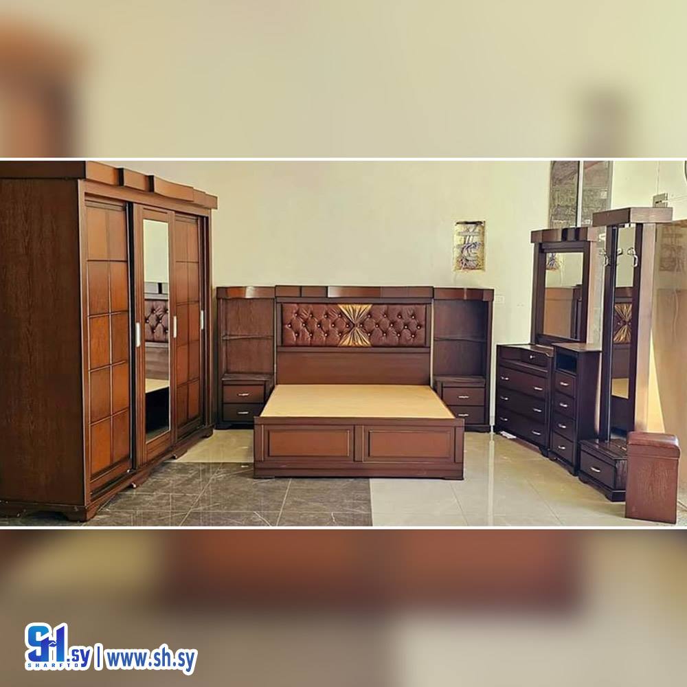 غرفة نوم زان معاكس ماليزي 8 (مفروشات وردي)