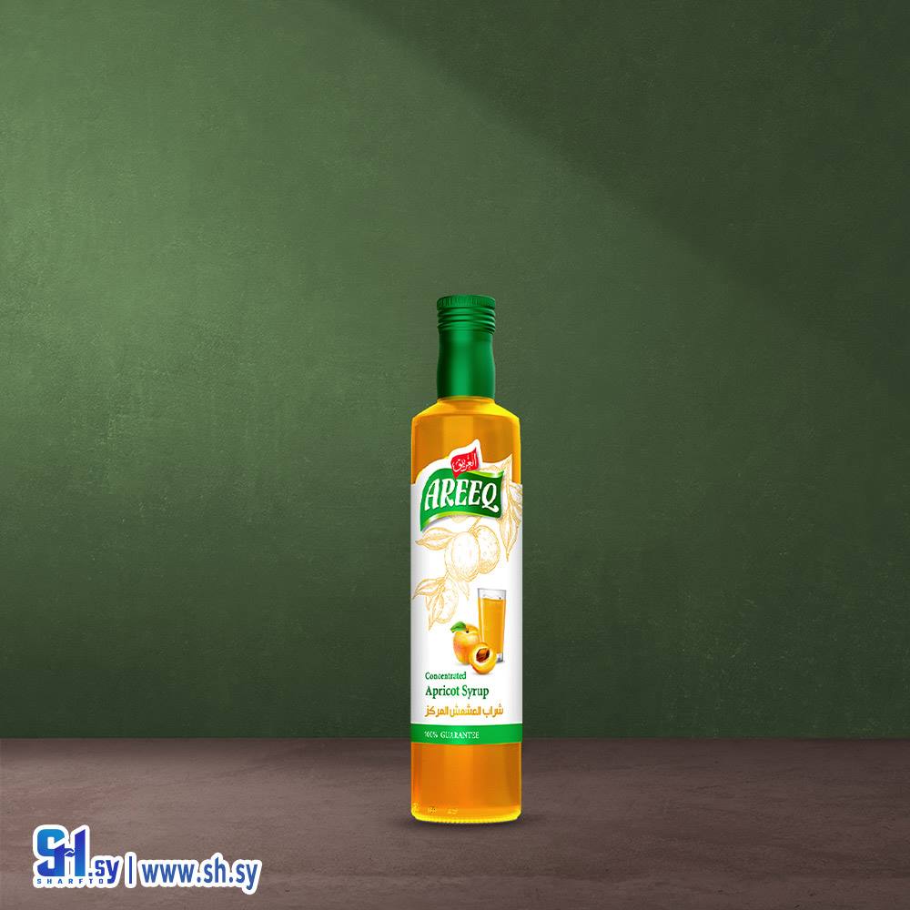 شراب المشمش المركز 650غ عبوة زجاج (العريق)