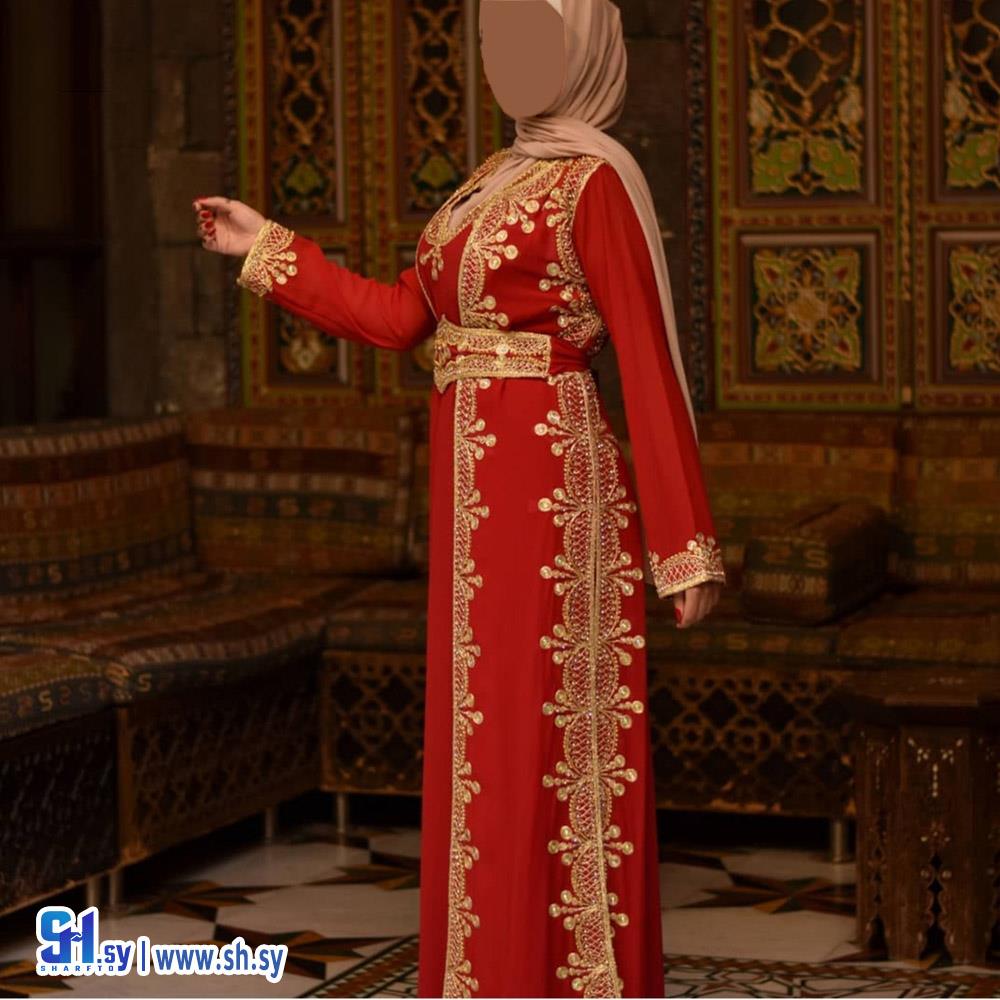 عباية شيفون قطعتين تطريز وبريم وشك يدوي (معرض النجمة الذهبية)