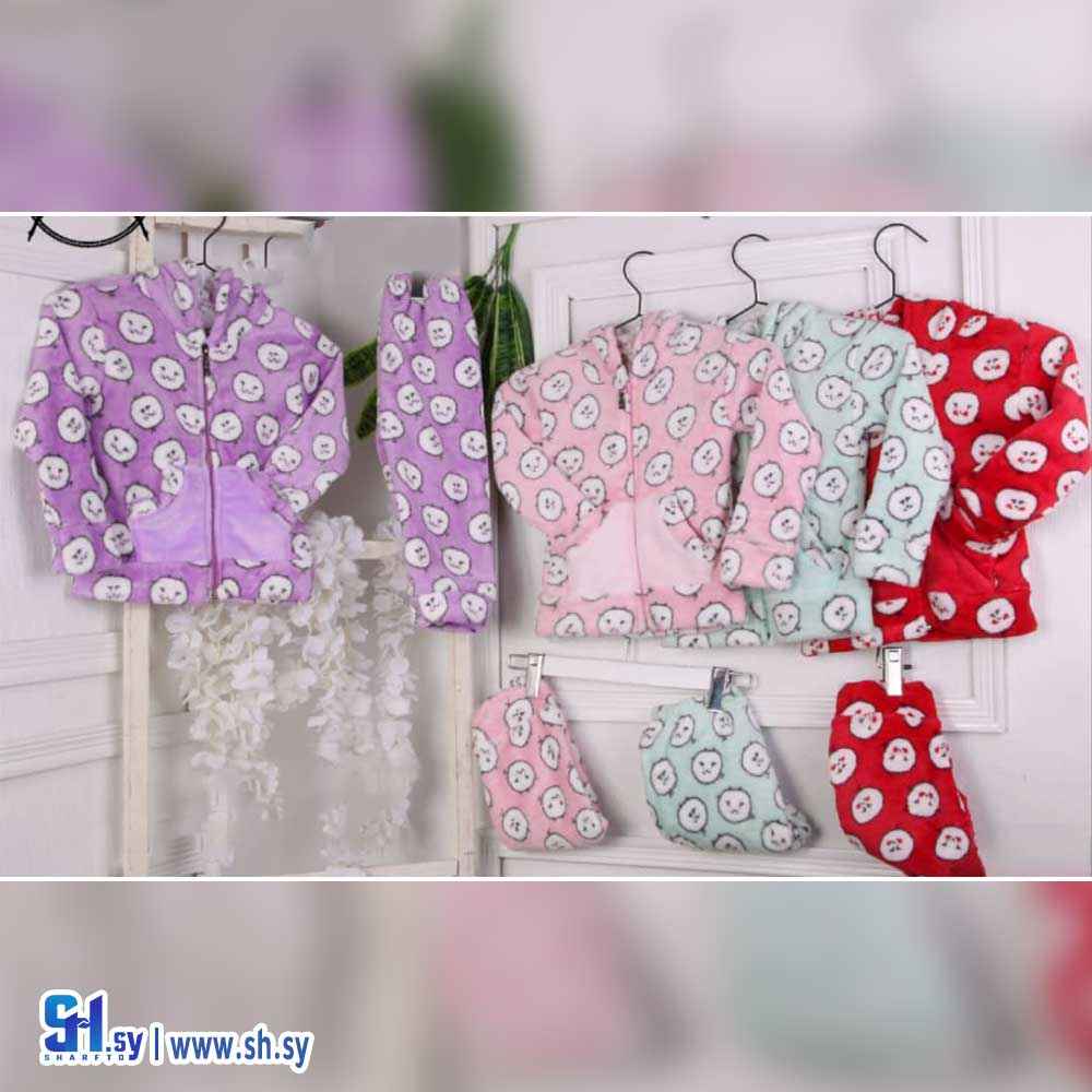 بيجامة بناتي وجهين موديل 20475 (مجموعة الزيتوني)