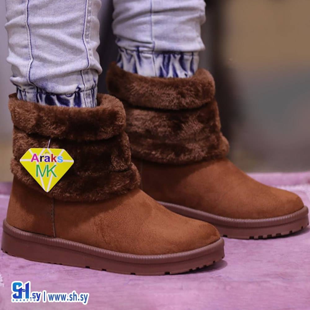 حذاء رانج نسائي شامواه مع فرو (معراوي)