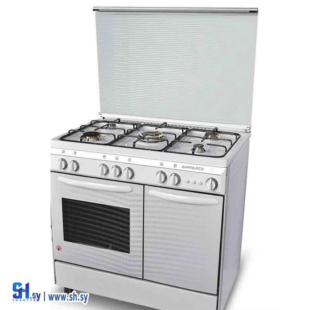 فرن غاز ابيض بورسلان ACOW500(مجموعة نبراس التجارية)