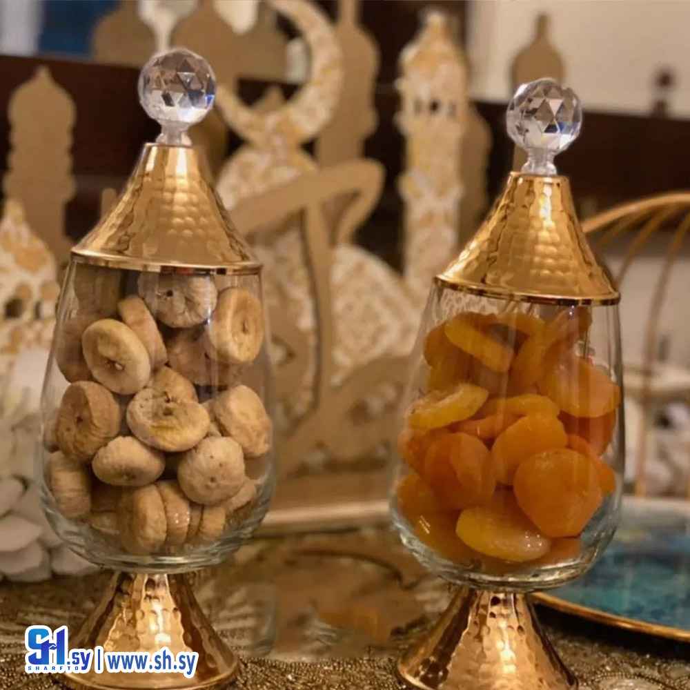 كاندي زجاج مع غطاء (لازوردي المنزلية الراقية)
