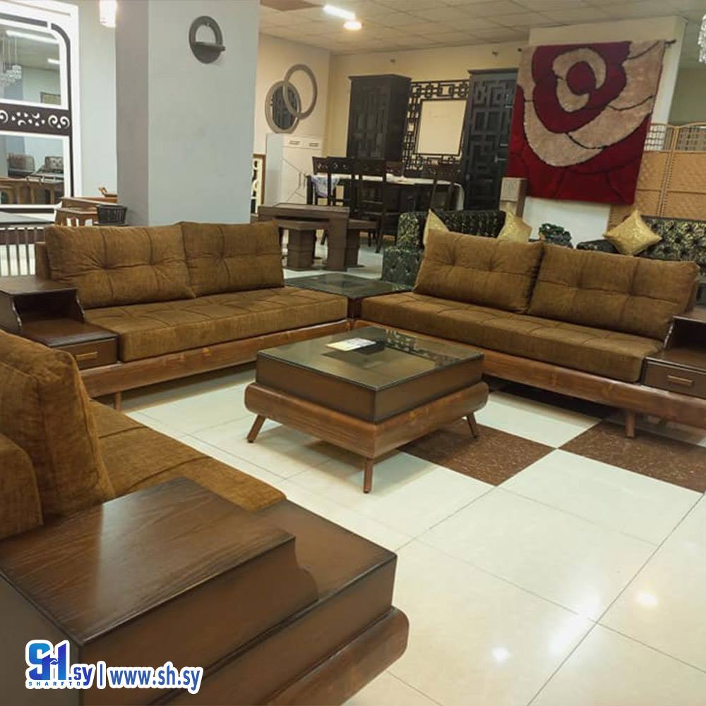 طقم غرفة الضيافة بني  (فيوتشر هاوس للمفروشات)