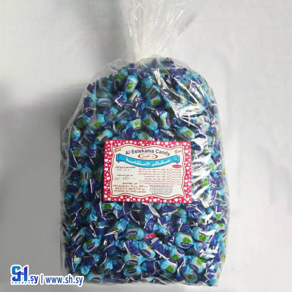 سكاكر برم نعناع أزرق (الاستقامة)