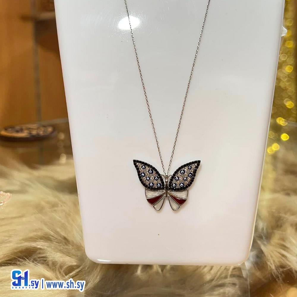 قلادة نسائية موديل الفراشة (Elegance&Zena lashes&Brows)