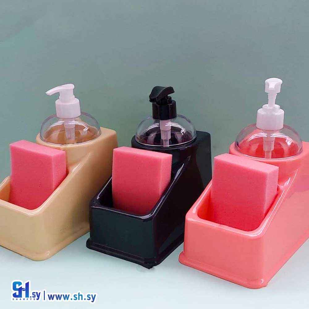 علبة سائل مع ليفة ( باتكو بلاست)